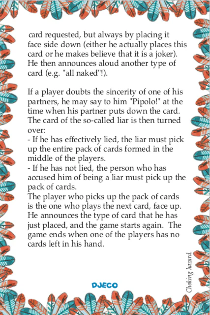 Djeco Card Games For Kids - Pipolo A Game Of Bluff - Image 4