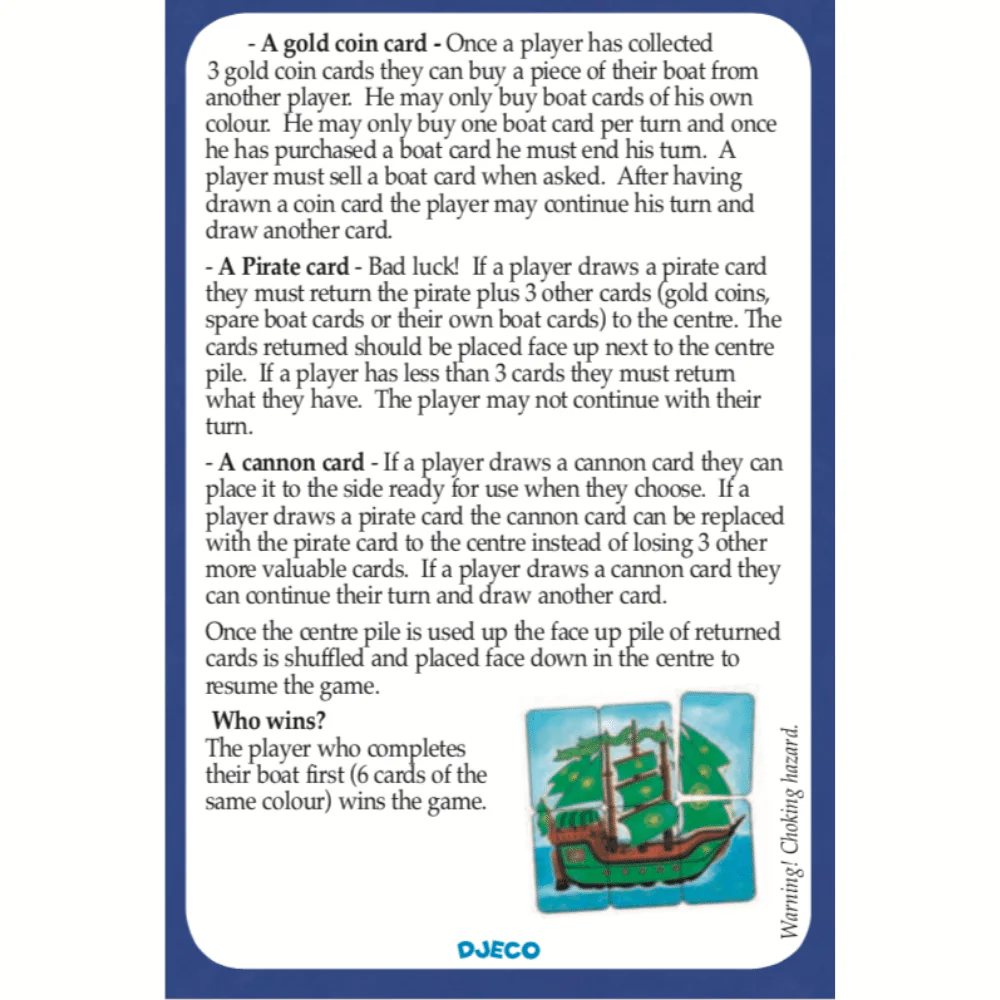 Djeco Card Games For Kids - Piratatak A Strategy Game - Image 5