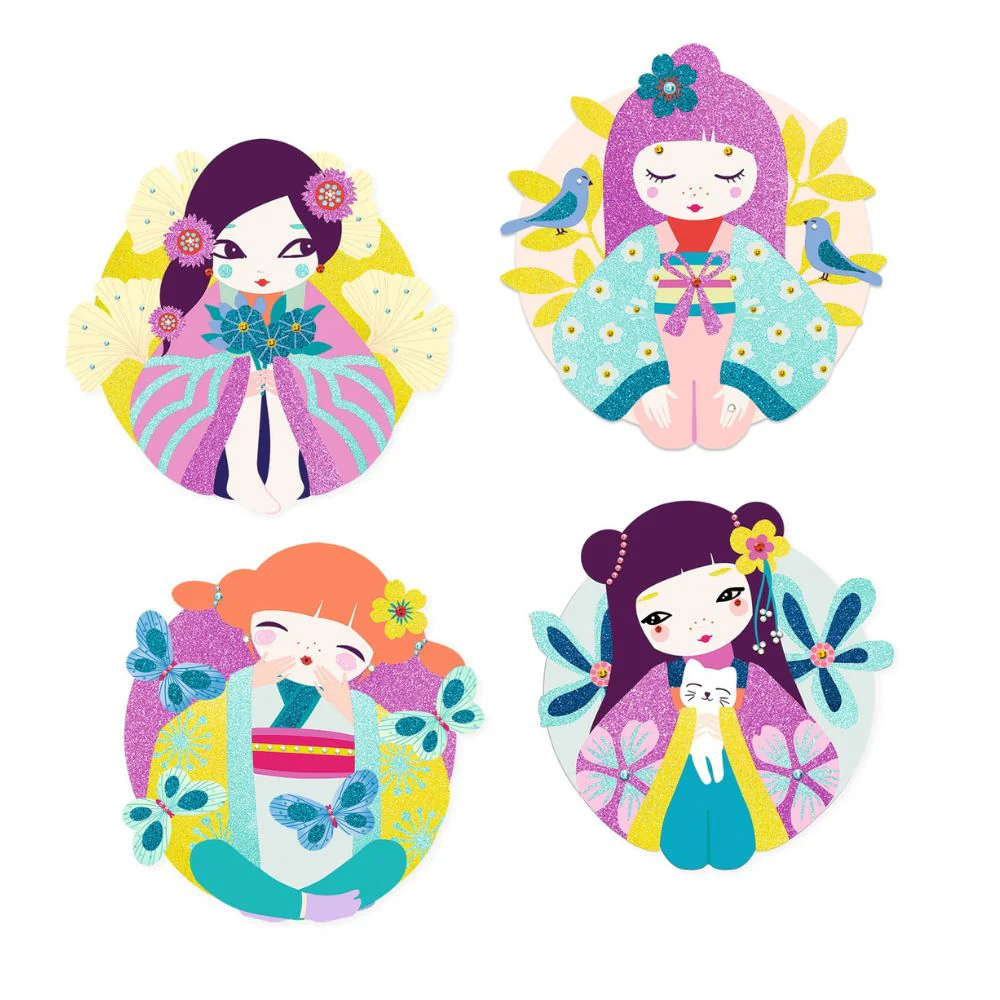 Djeco Glitter Boards, Onnanoko - Djeco Craft Kits - Image 2