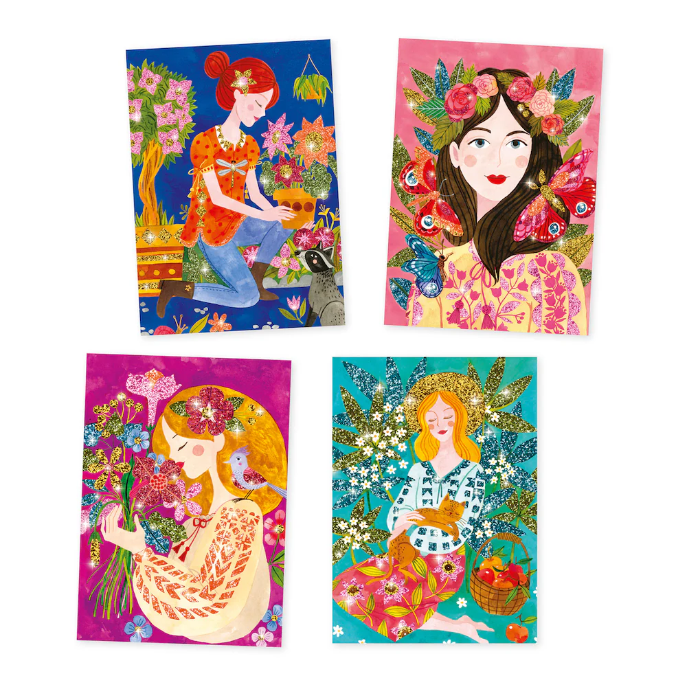 Djeco Glitter Boards The Scent of Flowers - Image 3
