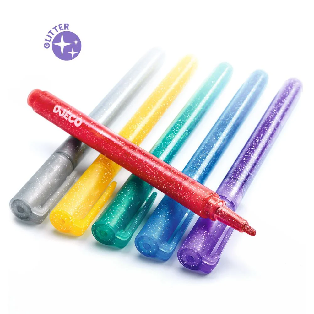 Djeco Glitter Markers - Glitter Pens - Image 2