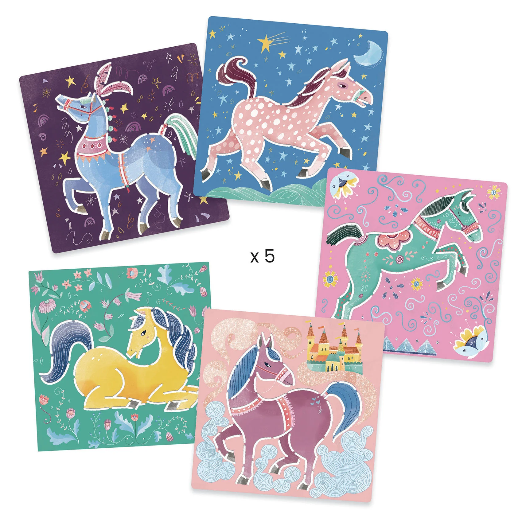 Djeco Stencils Horses - Image 5
