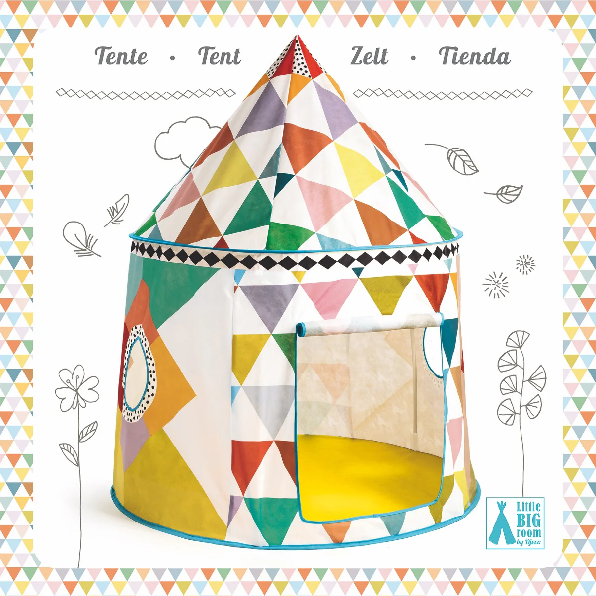 Djeco Play Tent - Multicoloured Tent - Image 3