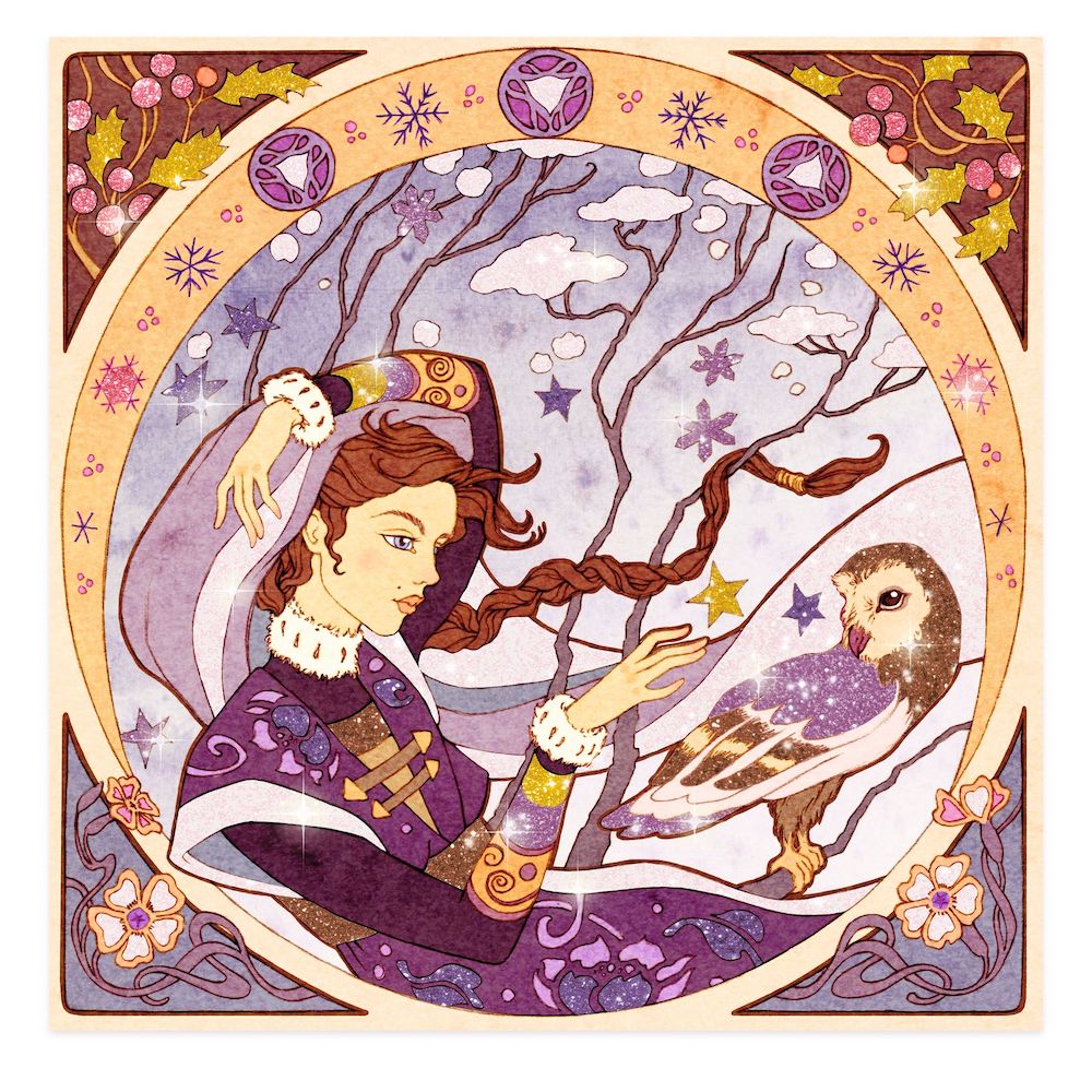 Djeco Inspired By - Divine (Alfons Mucha) Glitter Art Activity - Image 5