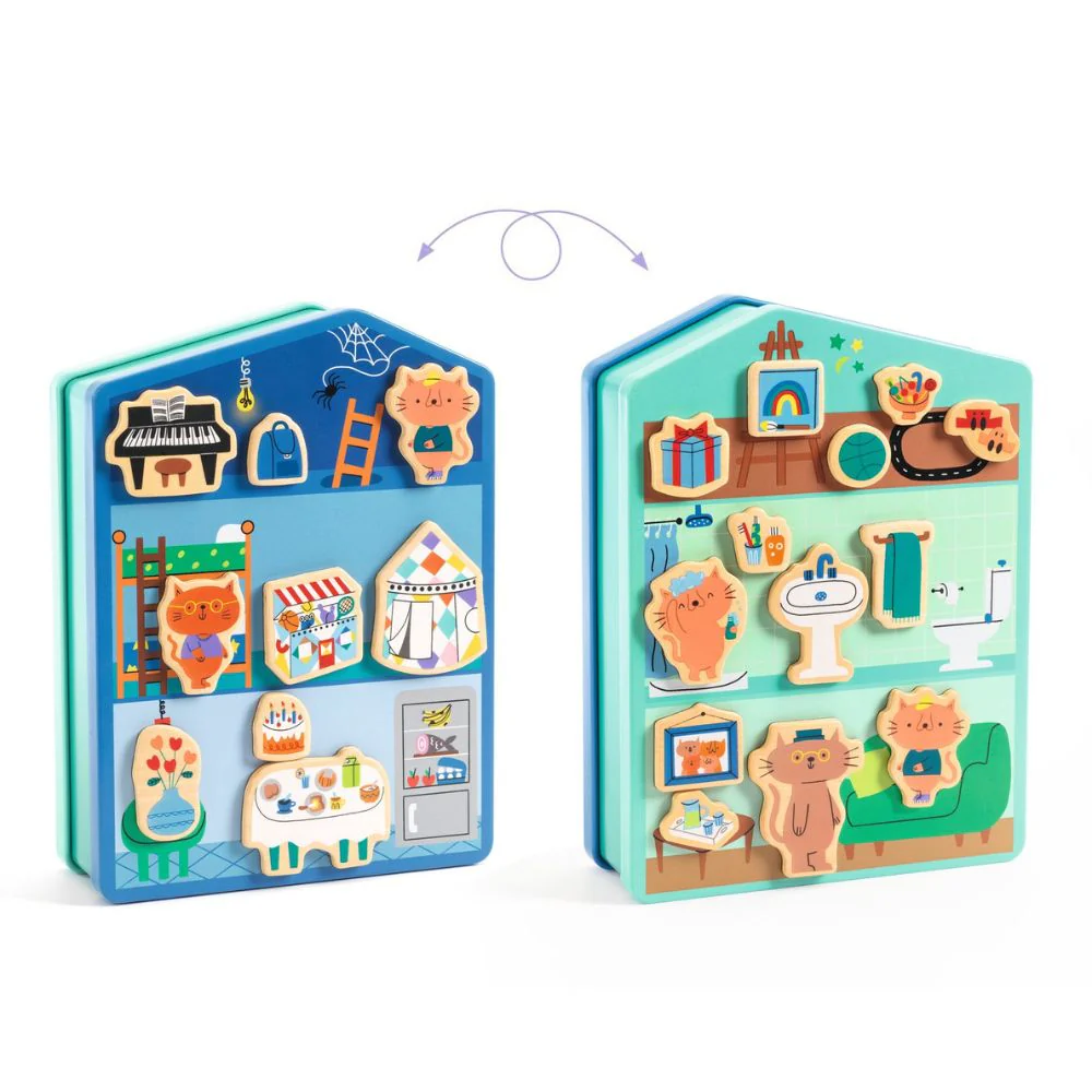 Djeco InZeBox InZeHouse - Wooden Magnetics Game - Image 5