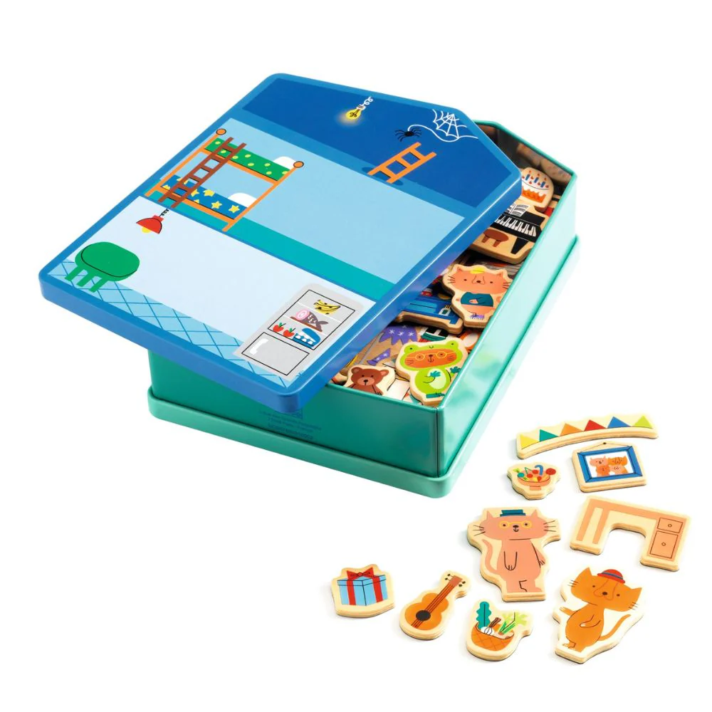 Djeco InZeBox InZeHouse - Wooden Magnetics Game - Image 6