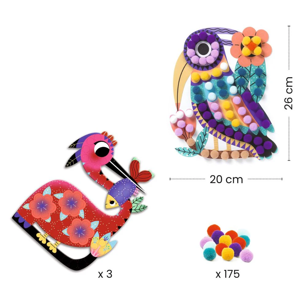 Djeco Kids Collages - Shapes & Bobbles To Stick 3-6 yrs - Image 3