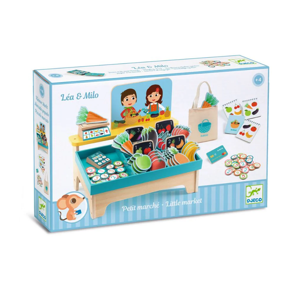 Djeco Léa & Milo Little Market - Pretend Play Toys - Image 4
