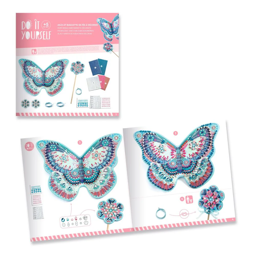 Djeco Like A Fairy Mosaics For Kids - Make Your Own Fairy Wings! - Image 9