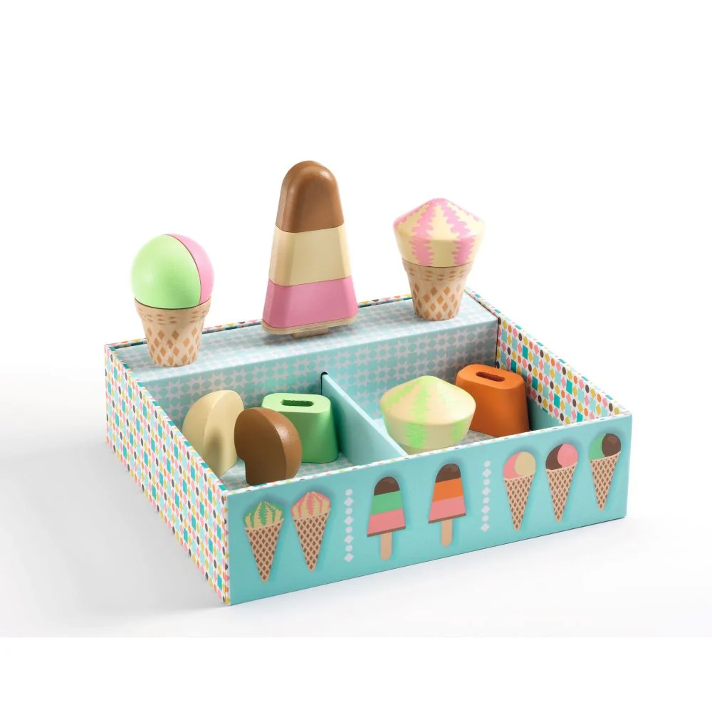 Djeco Lina & Lino Ice Cream Parlour - Role Play Toys - Image 2