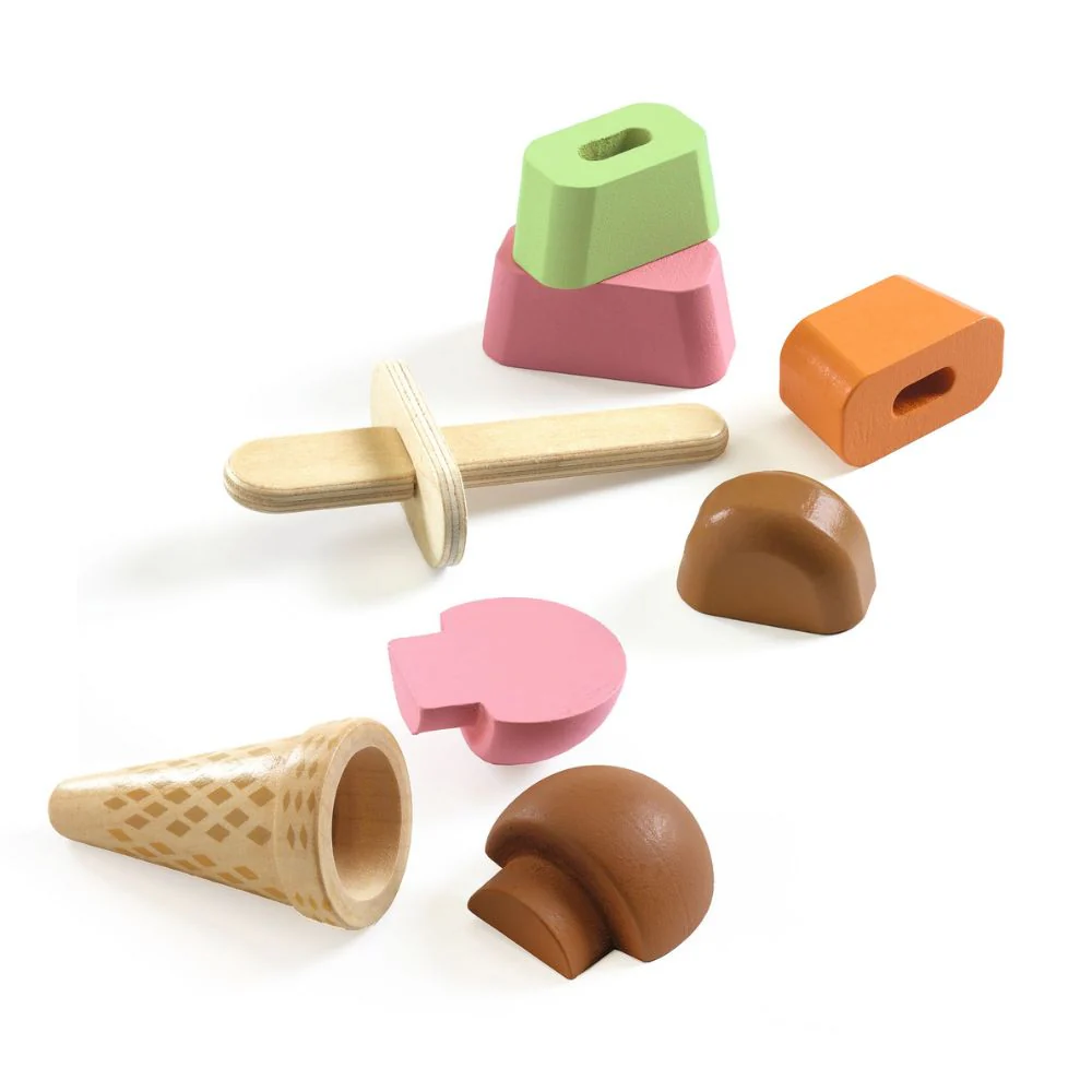 Djeco Lina & Lino Ice Cream Parlour - Role Play Toys - Image 5