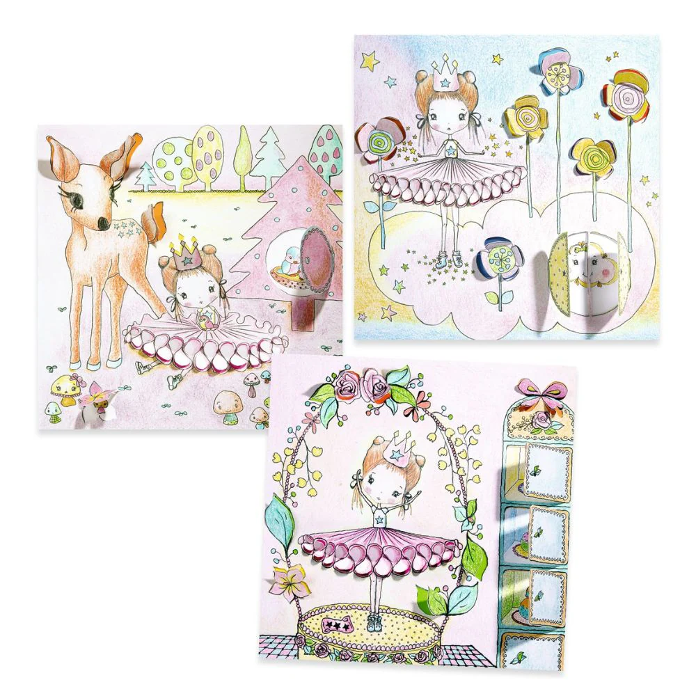Djeco Little Doors Colouring Sheets - Pupi's Little Doors - Image 2