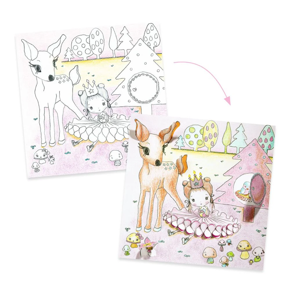 Djeco Little Doors Colouring Sheets - Pupi's Little Doors - Image 4