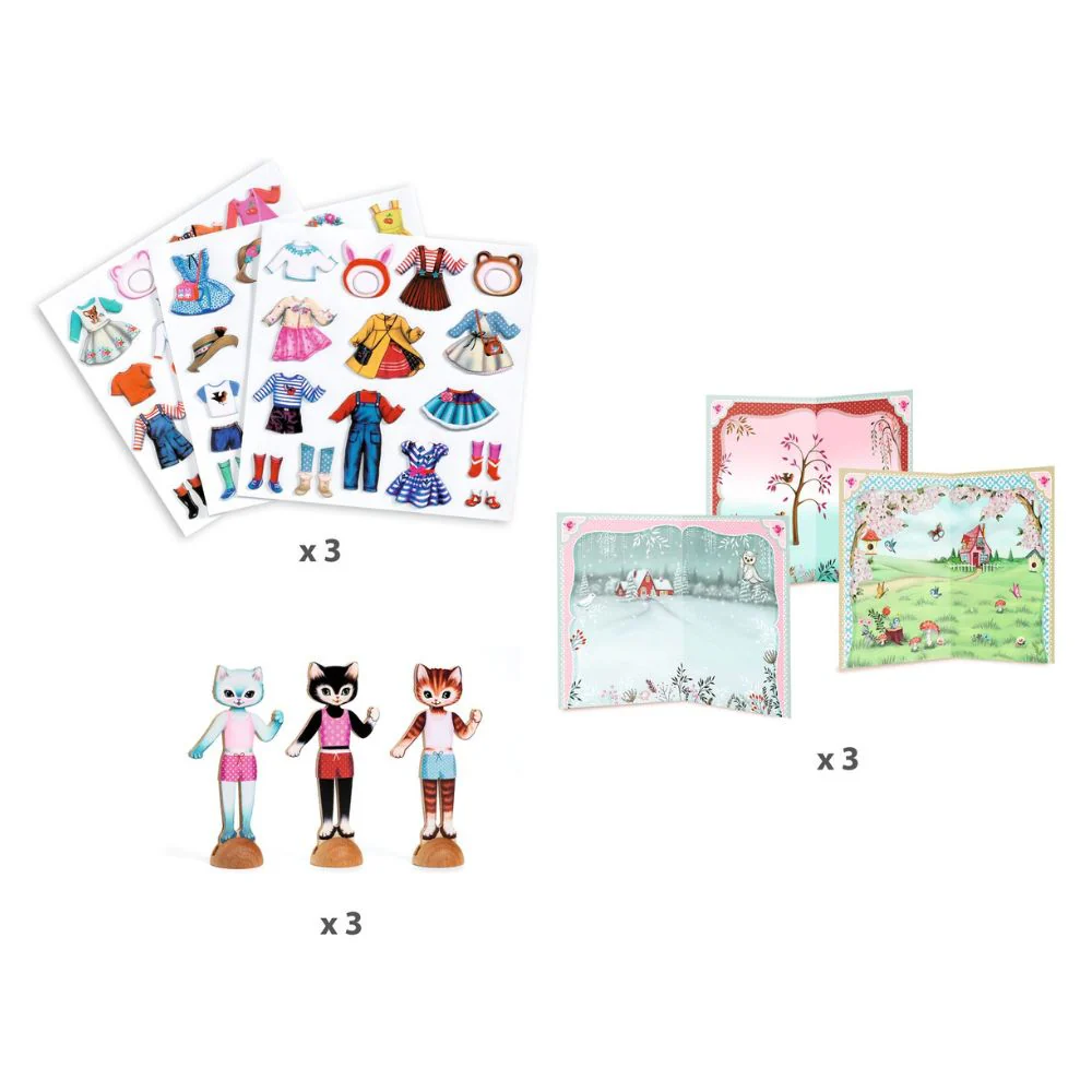Djeco Little Wardrobe - A collage activity for ages 3+ - Image 5