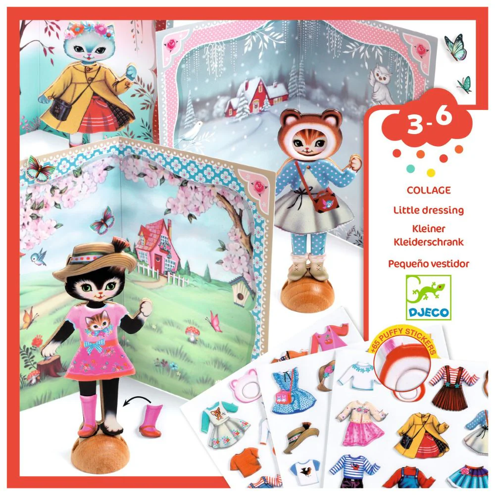 Djeco Little Wardrobe - A collage activity for ages 3+ - Image 6