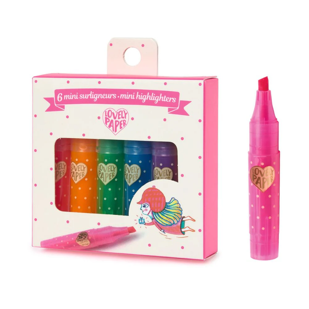 Djeco Lovely Paper - 6 Mini Highlighters - Image 2