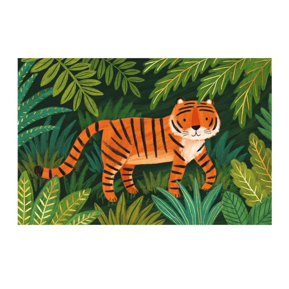 8 Jungle Animals Party Invitations & Stickers - Image 3