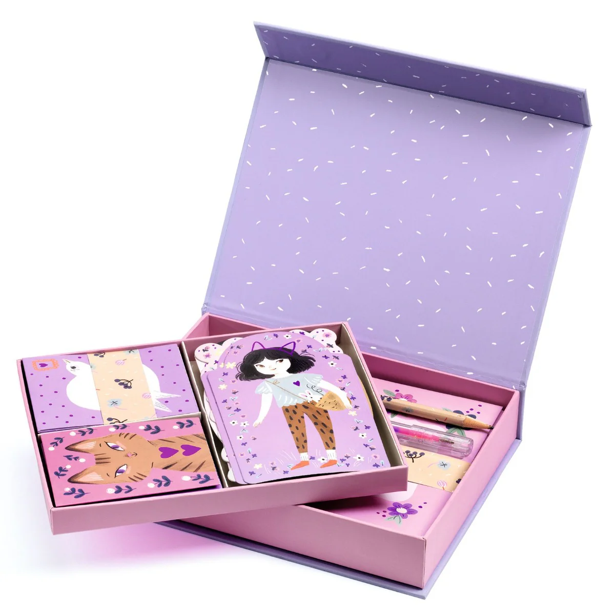 Djeco Lovely Paper - Lucille Correspondence Set - Kids Stationery Set - Image 2