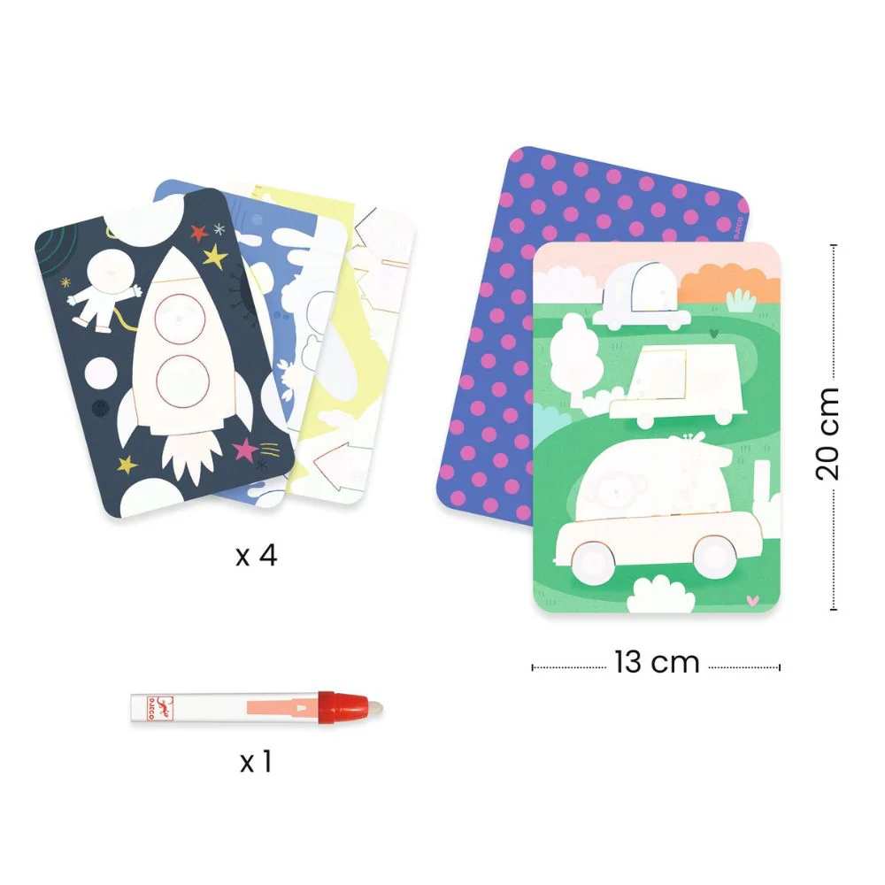 Djeco Magic Colouring - On The Road - Image 3