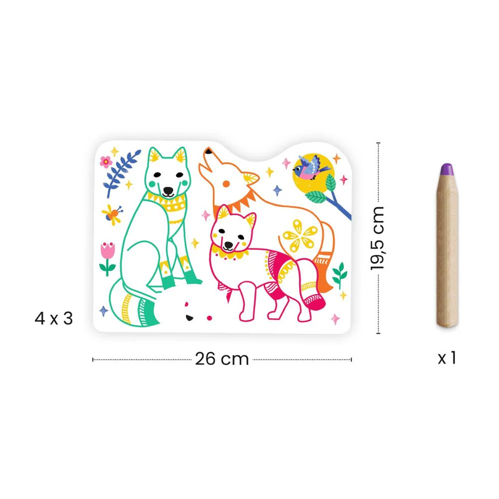 Djeco Magic Colouring Reveal Pictures, Forest Families - Image 3
