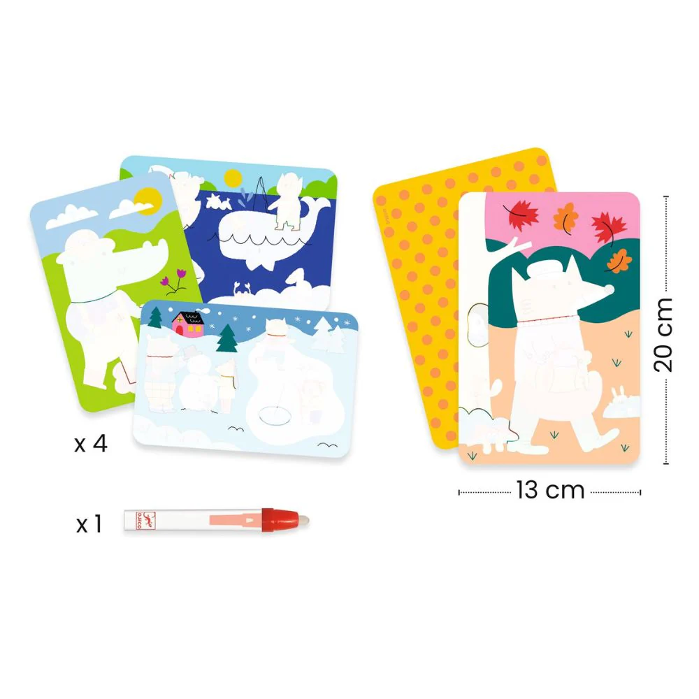 Djeco Magic Colouring with Water - 4 Seasons - Image 3