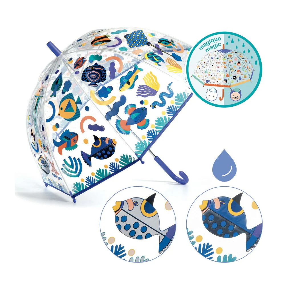 Djeco Magic Kids Umbrella - Fishes - Image 3