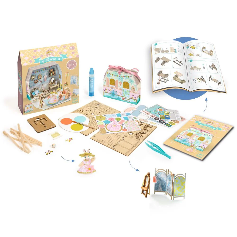 Djeco Mi House Alba - Make Your Own Mini House with Figurines - Image 3