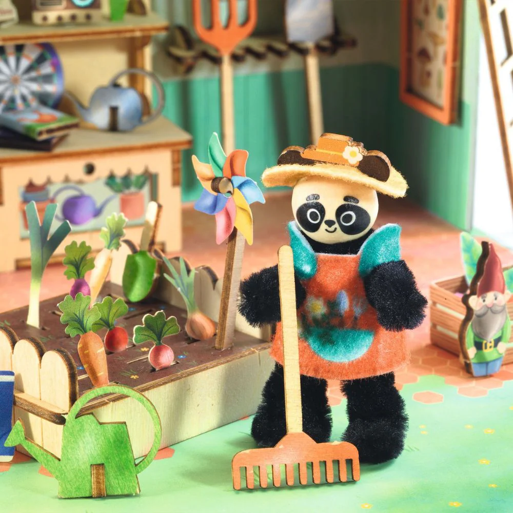 Djeco Mi House Olive, Make Your Own Mini House with Figurines - Image 10