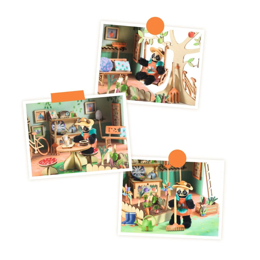 Djeco Mi House Olive, Make Your Own Mini House with Figurines - Image 11