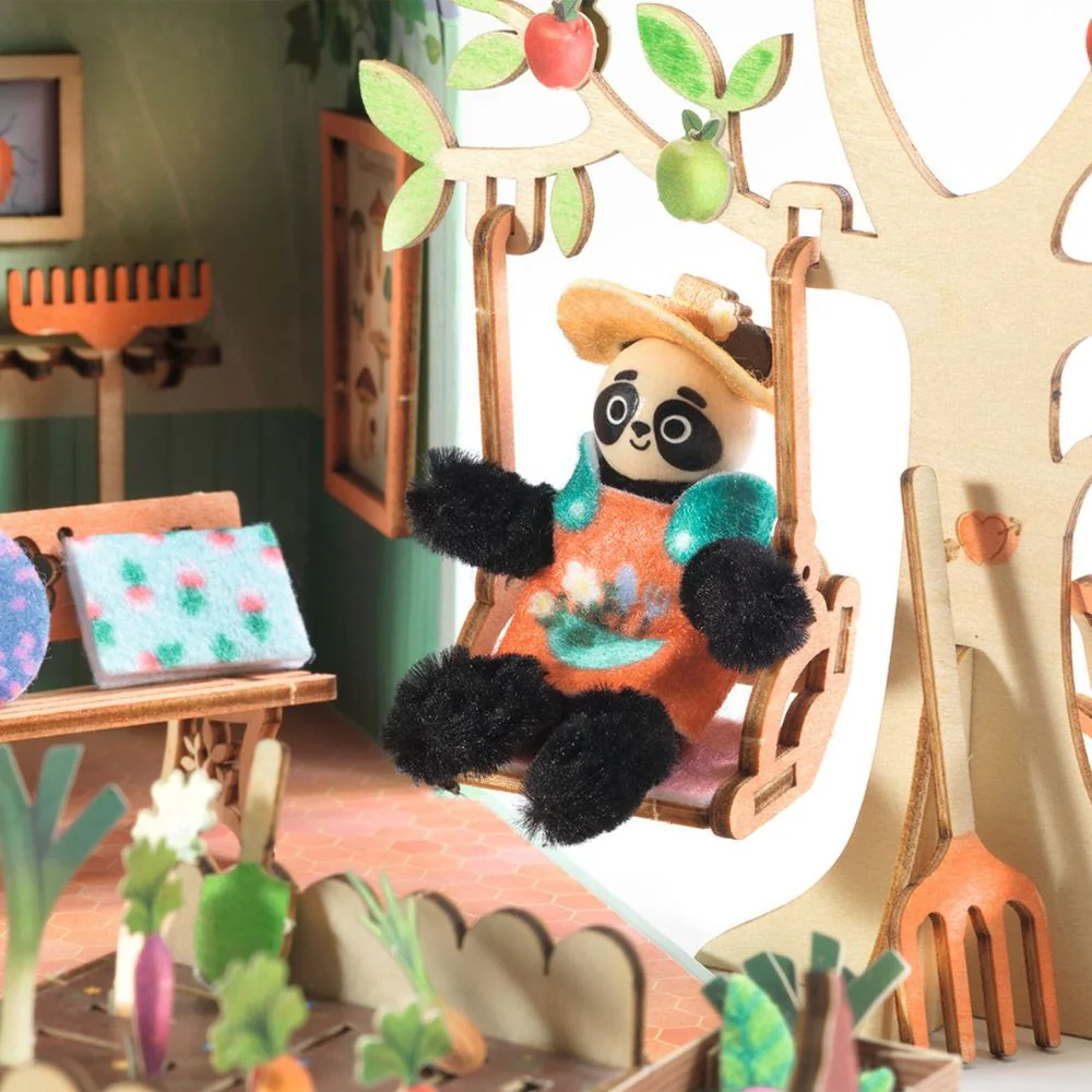 Djeco Mi House Olive, Make Your Own Mini House with Figurines - Image 7
