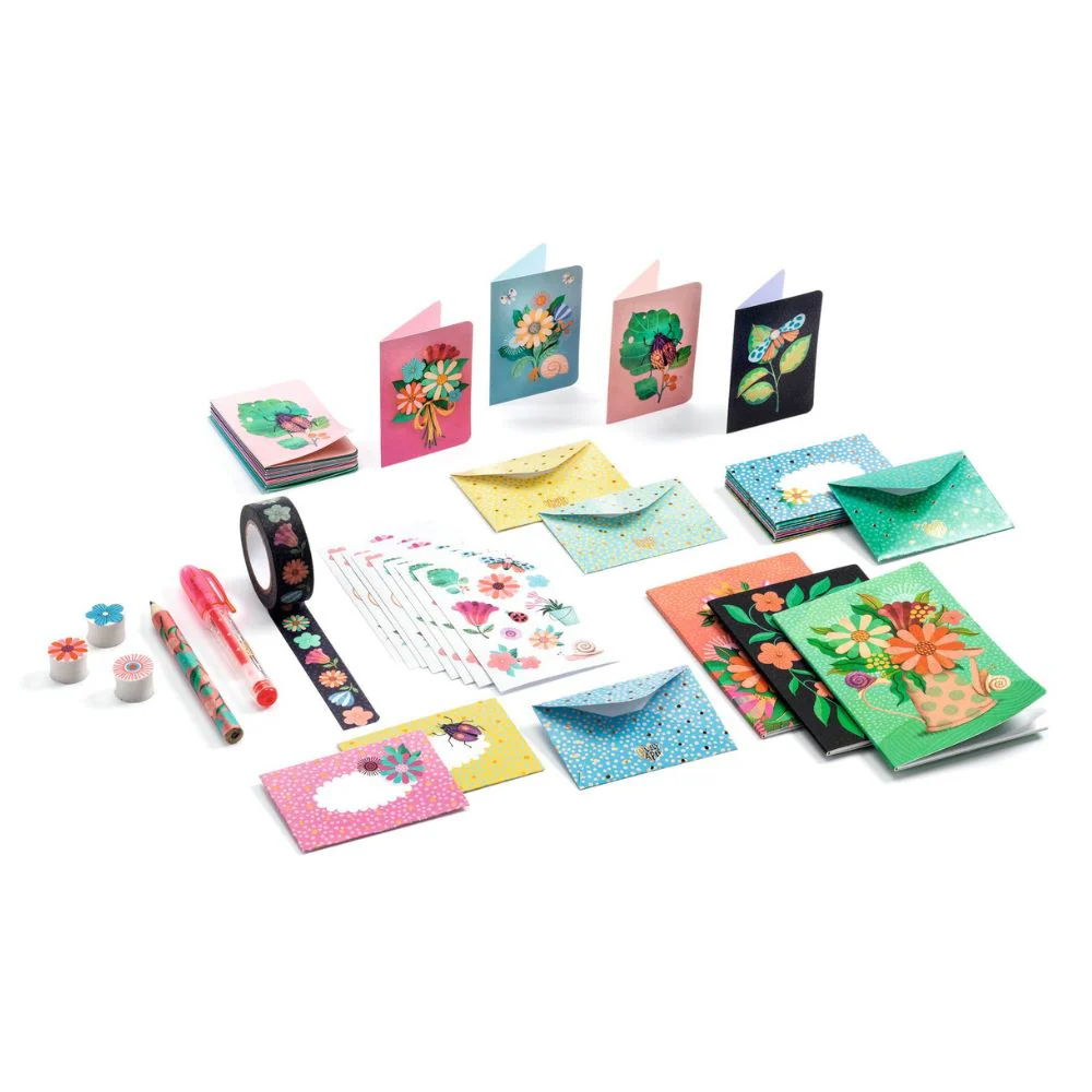 Djeco Lovely Paper - Mini Marie Box- Kids Writing Set - Image 2
