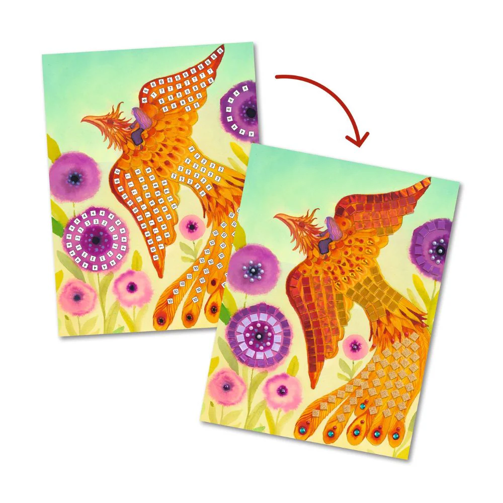 Djeco Mosaic, Mythical Creatures Mosaic Kit 6 yrs + - Image 4