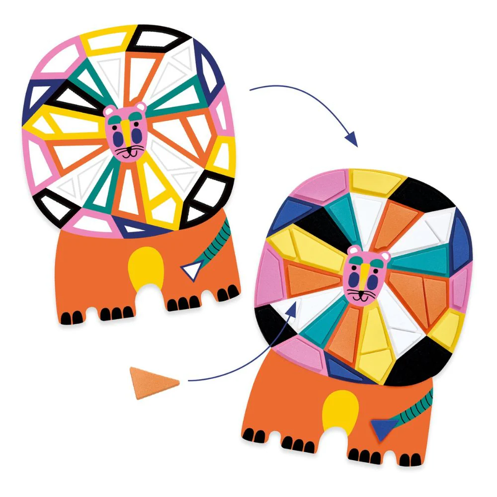 Djeco Mosaic Stickers Craft Set - African Animals - Image 3