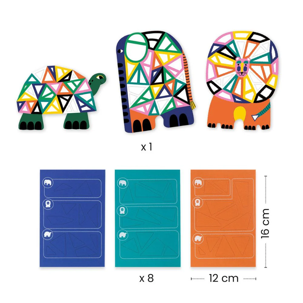 Djeco Mosaic Stickers Craft Set - African Animals - Image 4