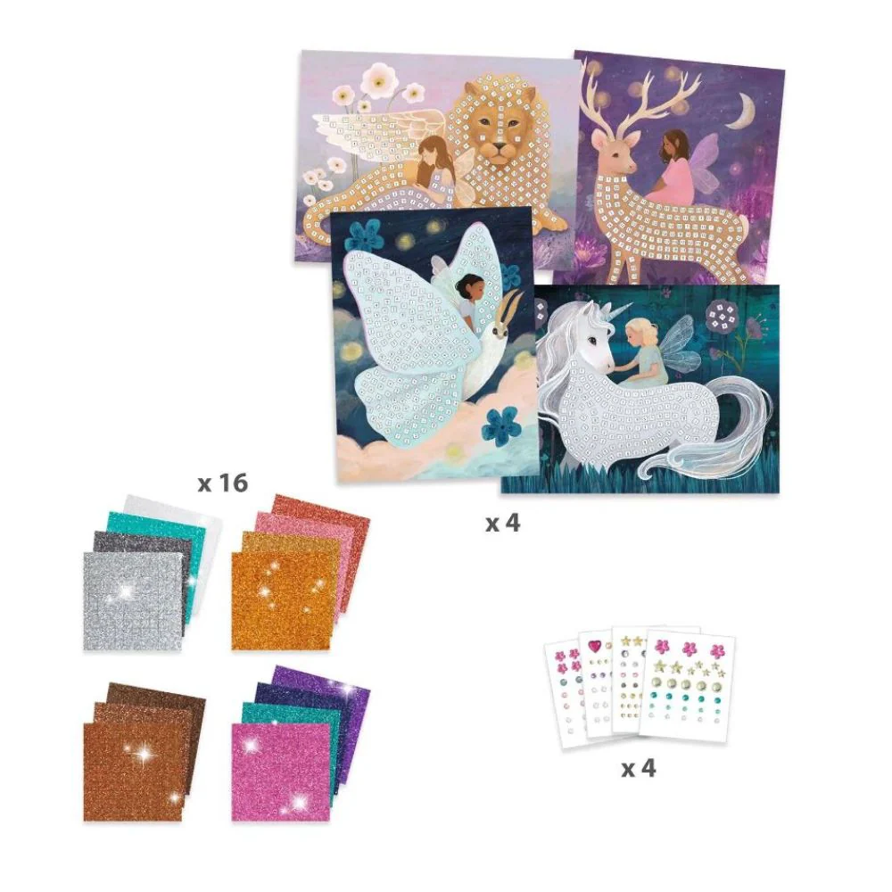 Djeco Mosaic, The Enchanted World - Unicorn Mosaic Kit 6 yrs + - Image 3