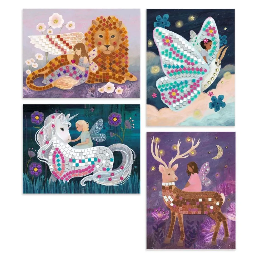 Djeco Mosaic, The Enchanted World - Unicorn Mosaic Kit 6 yrs + - Image 5