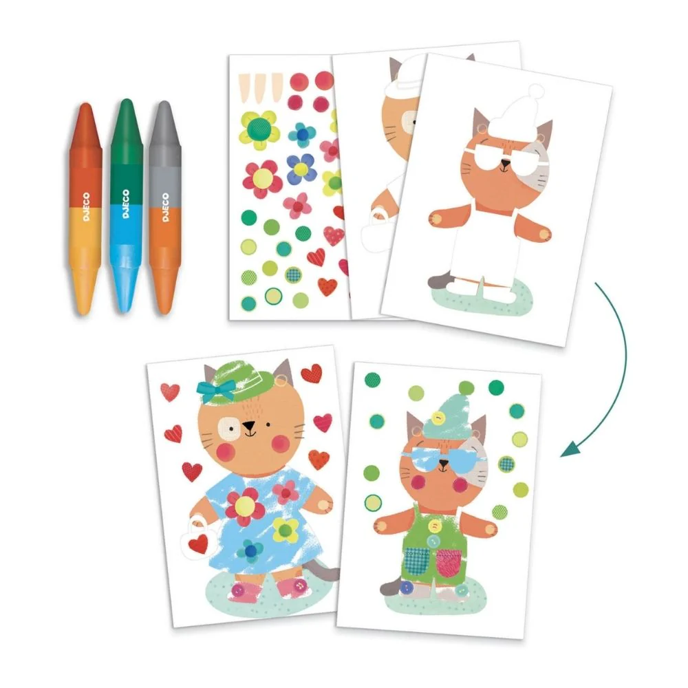 Djeco Multi Activity Kit Animal Houses - Craft Gifts For Kids - Image 2