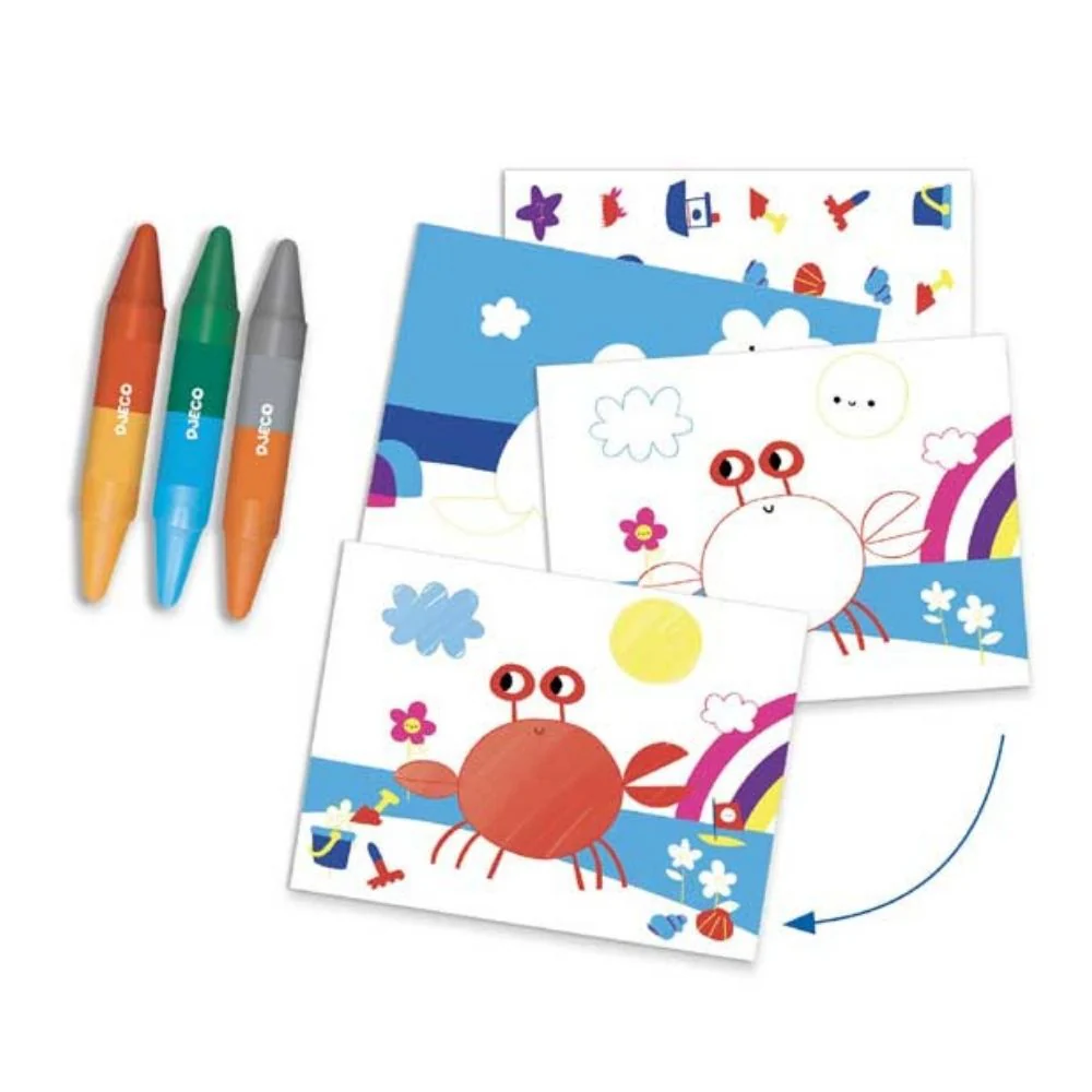 Djeco Multi Activity Kit Seaside Delights - Craft Gifts For Kids - Image 3