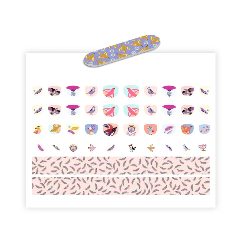 Djeco Nail Stickers - Feathers - Image 2