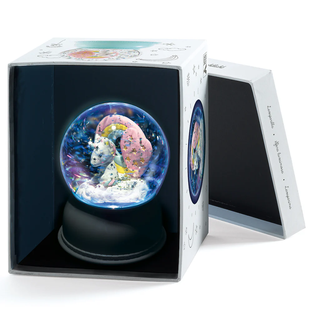 Djeco Unicorn Snowglobe Night Light - Image 3