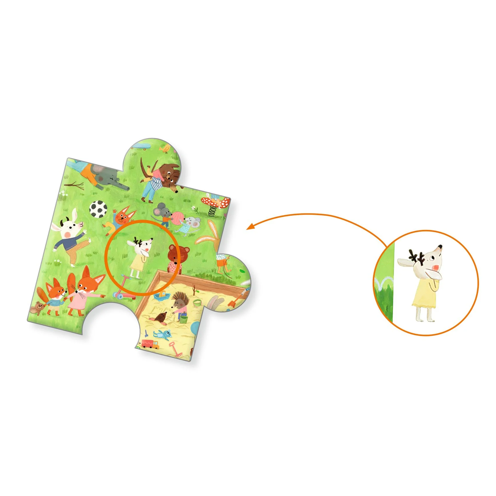 Djeco Observation Childrens Jigsaw Puzzle, Little Friends Garden - Image 4