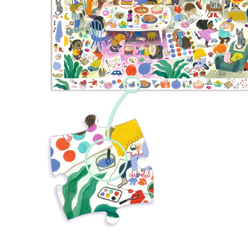 Djeco Observation Puzzle - The Birthday Party - Image 2