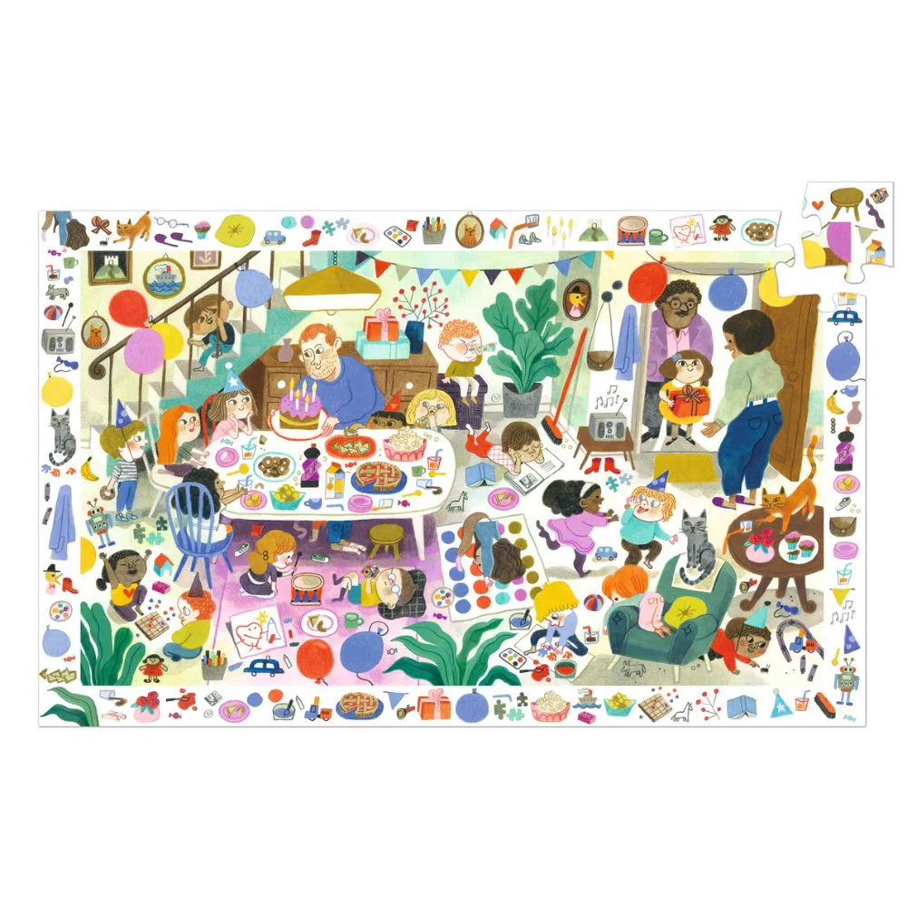Djeco Observation Puzzle - The Birthday Party - Image 3