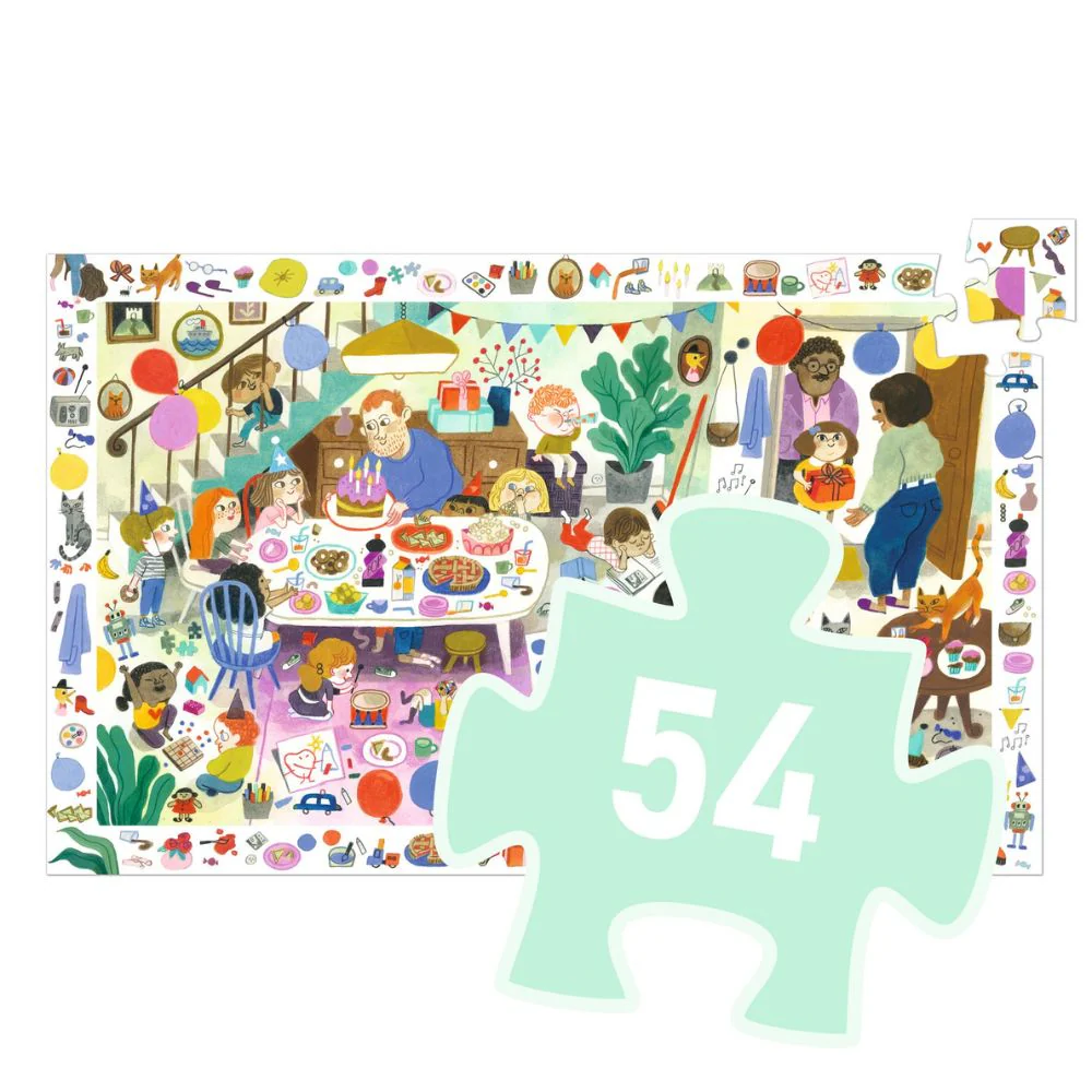 Djeco Observation Puzzle - The Birthday Party - Image 4