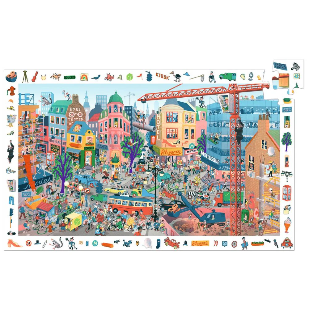 Djeco Observation Puzzle - The City - Image 2