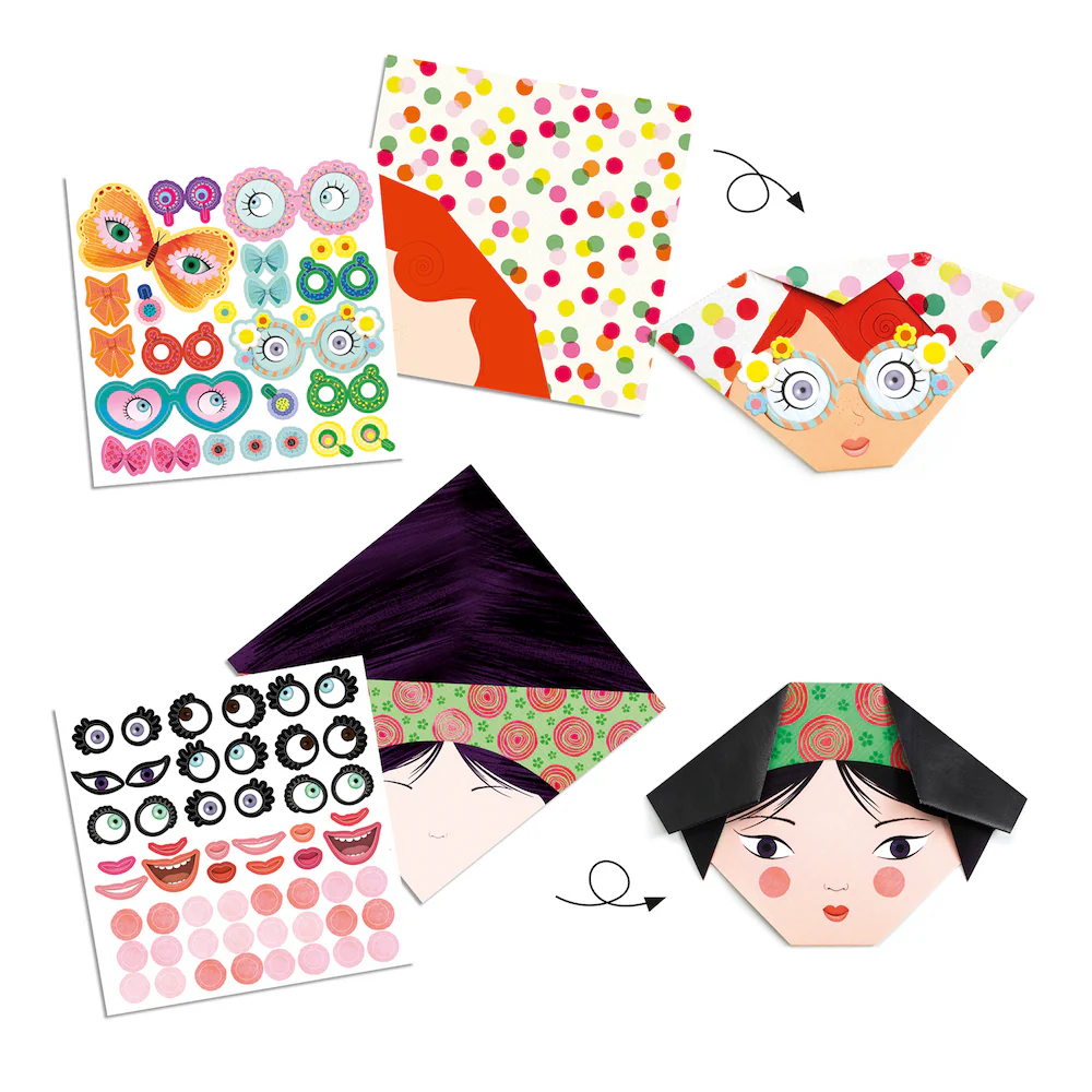 Djeco Origami Pretty Faces - Image 2