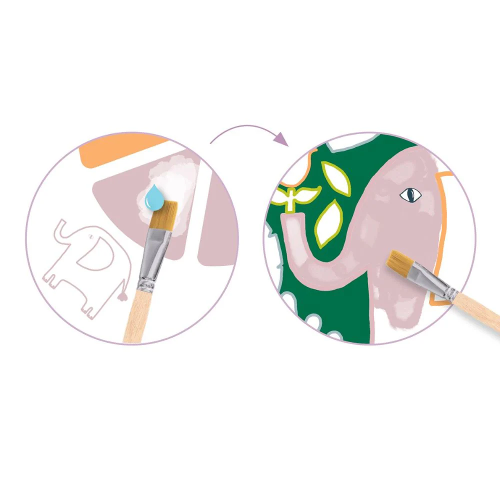 Djeco Palette Painting Wild Animals - Gifts for 5 Year Olds - Image 4