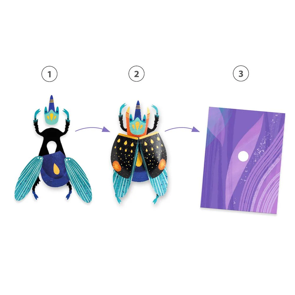 Djeco Paper Bugs - Paper Craft Activity 7 yrs + - Image 4