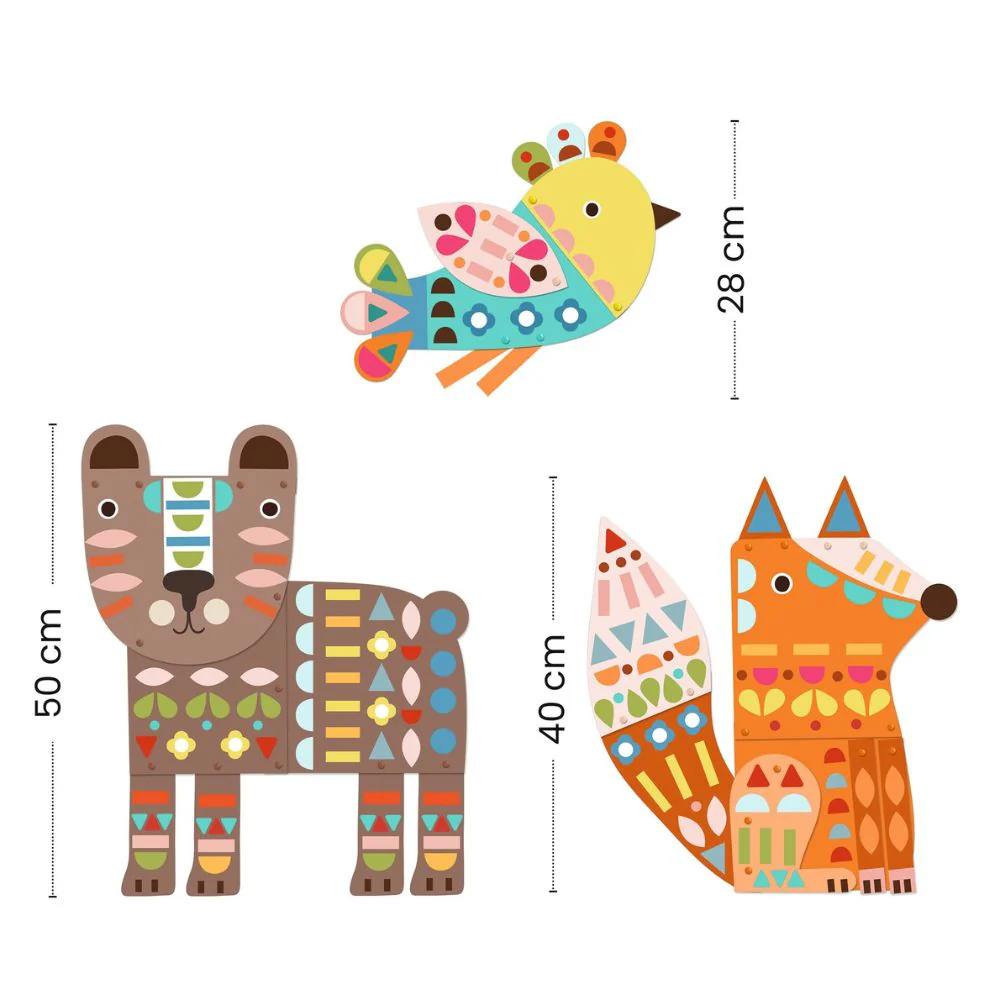Djeco Paper Craft Activity, 3 Giant Animals - Image 3