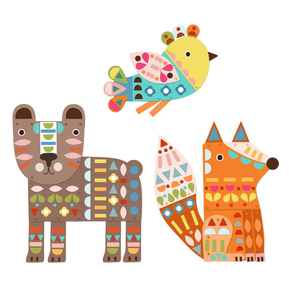 Djeco Paper Craft Activity, 3 Giant Animals - Image 4